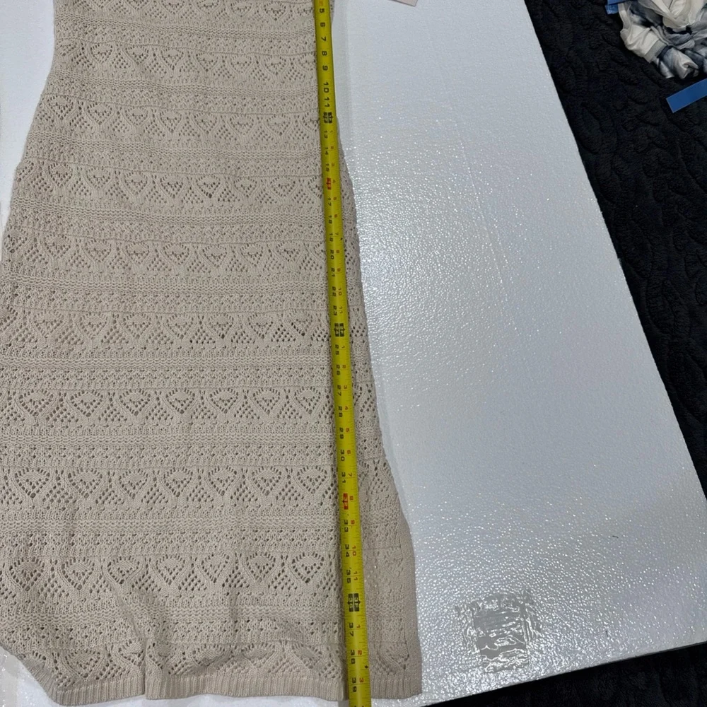 LC Lauren Conrad Cream Crochet Midi Dress - Picture 8 of 10